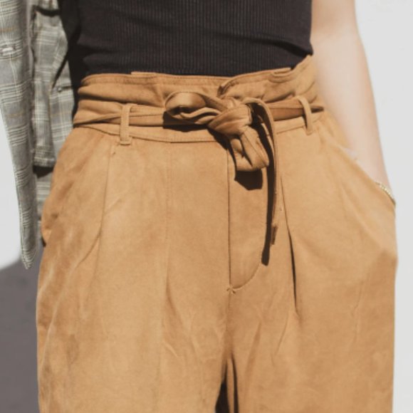 Free People Nightfall Vegan Suede Pant Camel - Picture 3 of 4